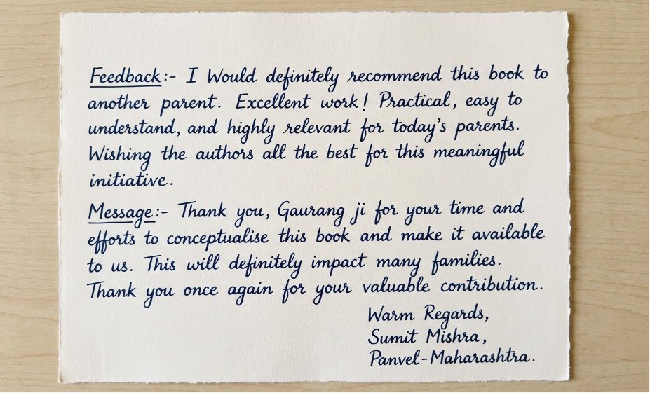 Appreciation letter from Panvel Maharashtra